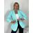 Sako dlouhý rukáv dámské DICE (S/M/L ONE SIZE) ITALSKÁ MÓDA IMPVN2522493/DUR sv. mintová S/M