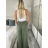 Nohavice dlhé letné dámske ALAIA (S/M/L ONE SIZE) TALIANSKA MÓDA IM425299/DUR tm. modrá S/M/L