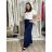 Nohavice dlhé letné dámske ALAIA (S/M/L ONE SIZE) TALIANSKA MÓDA IM425299/DUR tm. modrá S/M/L