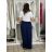 Nohavice dlhé letné dámske ALAIA (S/M/L ONE SIZE) TALIANSKA MÓDA IM425299/DUR tm. modrá S/M/L
