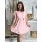 Šaty krátké letní krátký rukáv dámské (S/M/L ONE SIZE) ITALSKÁ MÓDA IMD250003/DUR mintová S/M/L