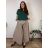 Kalhoty letní háremky dlouhé dámské nadrozměr TAMARA (48/50/52 ONE SIZE) ITALSKÁ MÓDA IMC2600012/DUR khaki 48/50/52