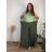 Kalhoty letní háremky dlouhé dámské nadrozměr TAMARA (48/50/52 ONE SIZE) ITALSKÁ MÓDA IMC2600012/DUR khaki 48/50/52