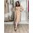 Šaty  košilové elegantní dlouhý rukáv dámské (S/M/L ONE SIZE) ITALSKÁ MÓDA IMD260000356