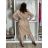 Šaty  košilové elegantní dlouhý rukáv dámské (S/M/L ONE SIZE) ITALSKÁ MÓDA IMD260000356