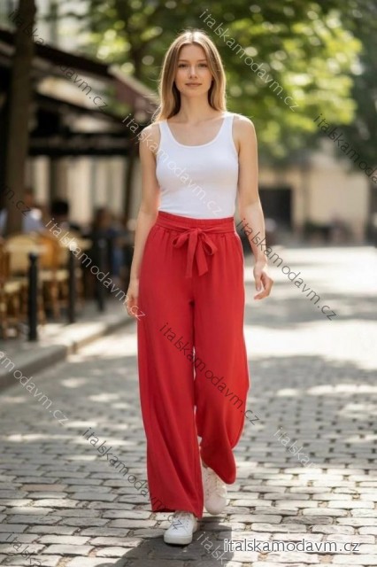 Kalhoty dlouhé letní dámské (S/M/L ONE SIZE) ITALSKÁ MÓDA IMD26079