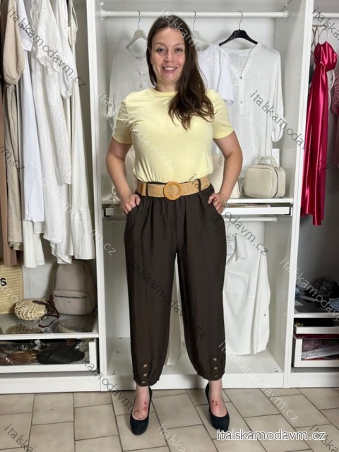 Nohavice letní s opaskom dámske (S/M/L ONE SIZE) TALIANSKA MÓDA IM4260013564