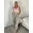 Kalhoty letní s páskem dámské (S/M/L ONE SIZE) ITALSKÁ MÓDA IM4260013564