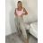 Kalhoty letní s páskem dámské (S/M/L ONE SIZE) ITALSKÁ MÓDA IM4260013564