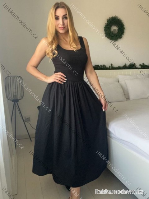 Šaty  letní bez rukávu dámské STELLA (S/M/L ONE SIZE) ITALSKÁ MÓDA IMSM26222
