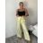 Kalhoty dlouhé letní dámské KARLA (S/M - L/XL) MIEGO MIE267073M/DUR L/XL zelená