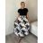 Šaty dlouhé květované krátký rukáv  dámské CAMILE (S/M/L ONE SIZE) ITALSKÁ MÓDA IMM2615567/DUR S/M/L vínová