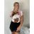 Blúzka icecool krátky rukáv dámska (S/M/L ONE SIZE) TALIANSKA MÓDA IMM25M7549/DUR S/M/L ružová