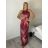 Šaty dlouhé bez rukávu letní icecool dámské (S/M/L ONE SIZE) ITALSKÁ MÓDA IMM22M2942-21/DUR S/M/L červená