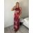 Šaty dlouhé bez rukávu letní icecool dámské (S/M/L ONE SIZE) ITALSKÁ MÓDA IMM22M2942-21/DUR S/M/L červená