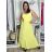 Šaty dlouhé letní na ramínka dámské NATALI (S/M ONE SIZE) ITALSKÁ MÓDA IMM2658098/DUR S/M/L žlutá