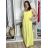 Šaty dlouhé letní na ramínka dámské NATALI (S/M ONE SIZE) ITALSKÁ MÓDA IMM2658098/DUR S/M/L žlutá