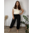 Kalhoty dlouhé letní dámské nadrozměr (40/42/44 ONE SIZE) IMPSM256751/DUR 40/42/44 Černá