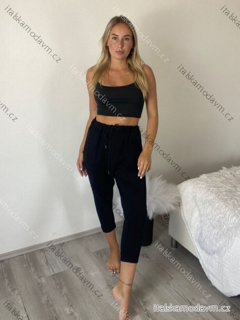 Tepláky baggy dámské (S/M/L ONE SIZE) ITALSKÁ MÓDA IMD2602563/DUR S/M/L Černá