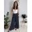 Nohavice dlhé letné dámske ALAIA (S/M/L ONE SIZE) TALIANSKA MÓDA IM425299/DUR tm. modrá S/M/L