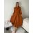 Šaty dlhé košilové 3/4 dlouhý rukáv dámske KONSTANCE  (S/M/L ONE SIZE) TALIANSKA MÓDA IMPDY264885