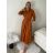 Šaty dlhé košilové 3/4 dlouhý rukáv dámske KONSTANCE  (S/M/L ONE SIZE) TALIANSKA MÓDA IMPDY264885