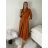 Šaty dlhé košilové 3/4 dlouhý rukáv dámske KONSTANCE  (S/M/L ONE SIZE) TALIANSKA MÓDA IMPDY264885