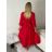 Šaty dlhé košilové 3/4 dlouhý rukáv dámske KONSTANCE  (S/M/L ONE SIZE) TALIANSKA MÓDA IMPDY264885