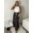 Sukně dlouhá letní s páskem dámske BEATRICE  (S/M/L ONE SIZE) TALIANSKA MÓDA IMPMNC268013/DUR S/M/L čierna