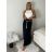 Sukně dlouhá letní s páskem dámske BEATRICE  (S/M/L ONE SIZE) TALIANSKA MÓDA IMPMNC268013/DUR S/M/L čierna