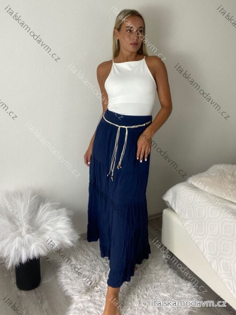 Sukně dlouhá letní s páskem dámské BEATRICE (S/M/L ONE SIZE) ITALSKÁ MÓDA IMPMNC268013/DUR