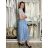 Šaty volnočasové krátky rukáv dámske ZAIRA (S/M/L ONE SIZE) TALIANSKA MÓDA IMSM26000247/DUR S/M/L svetlo modrá