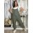 Kalhoty s laclem letní lněné dámské KORA (S/M/L ONE SIZE) ITALSKÁ MÓDA IMSM26000202/DUR S/M/L béžová