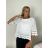 Tunika letní krátký rukáv dámská (S/M/L ONE SIZE) ITALSKÁ MÓDA IMPMNC261292/DUR S/M/L bílá