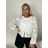 Letní cardigan dlouhý rukáv dámska (S/M/L ONE SIZE) TALIANSKA MÓDA IMPMNC262767/DUR S/M/L biela