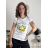 Tričko krátky rukáv dámske (S/M ONE SIZE) TALIANSKA MÓDA IMM23BR2415-12/DUR biela S/M/L
