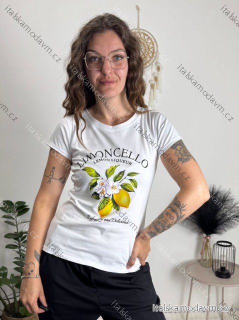 Tričko krátký rukáv dámské (S/M ONE SIZE) ITALSKÁ MÓDA IMM23BR2415-12/DUR
