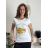 Tričko krátky rukáv dámske (S/M ONE SIZE) TALIANSKA MÓDA IMM23BR2415-14/DUR biela S/M/L