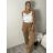Kalhoty dlouhé letní dámské AVA (M/L ONE SIZE) ITALSKÁ MÓDA IMD24054