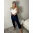 Kalhoty dlouhé letní dámské AVA (M/L ONE SIZE) ITALSKÁ MÓDA IMD24054