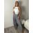 Kalhoty dlouhé elegantní dámské JITKA (S/M/L ONE SIZE) ITALSKÁ MÓDA IM426070