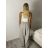 Nohavice dlhé elegantní dámske JITKA (S/M/L ONE SIZE) TALIANSKA MÓDA IM426070/DUR světle hnědá S/M/L