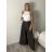 Nohavice elegantné s opaskom dámske (S/M/L ONE SIZE) TALIANSKA MÓDA IM4260015/DUR čierna S/M/L