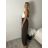 Nohavice elegantné s opaskom dámske (S/M/L ONE SIZE) TALIANSKA MÓDA IM4260015/DUR čierna S/M/L