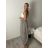 Kalhoty puntíkaté oversize s páskem dámské (S/M/L ONE SIZE) ITALSKÁ MÓDA IMWTM260006/DUR S/M/L hnědá