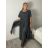 Komplet tunika krátký a nohavice dlhé dámska (M/L ONE SIZE)  TALIANSKA MÓDA IMPLU268422/DUR M / L šedá tmavá