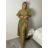 Komplet tunika krátký a nohavice dlhé dámska (M/L ONE SIZE)  TALIANSKA MÓDA IMPLU268422/DUR M / L šedá tmavá