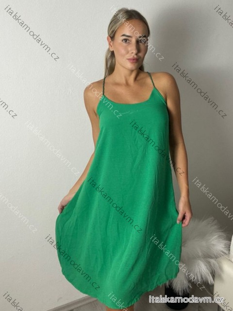 Šaty krátké letí na ramínka dámské AYGA (S/M/L ONE SIZE) ITALSKÁ MÓDA IM9260002/DUR