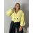 Kabátek krátký oversize dlhý rukáv dámska KRISTANA (S/M/L ONE SIZE) TALIANSKA MÓDA IMWTM2600010/DUR S/M/L béžová