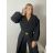 Kabátek krátký oversize dlouhý rukáv dámská KRISTANA (S/M/L ONE SIZE) ITALSKÁ MÓDA IMWTM2600010/DUR S/M/L Černá